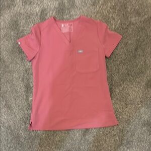 Figs Rose V-Neck Scrub Top